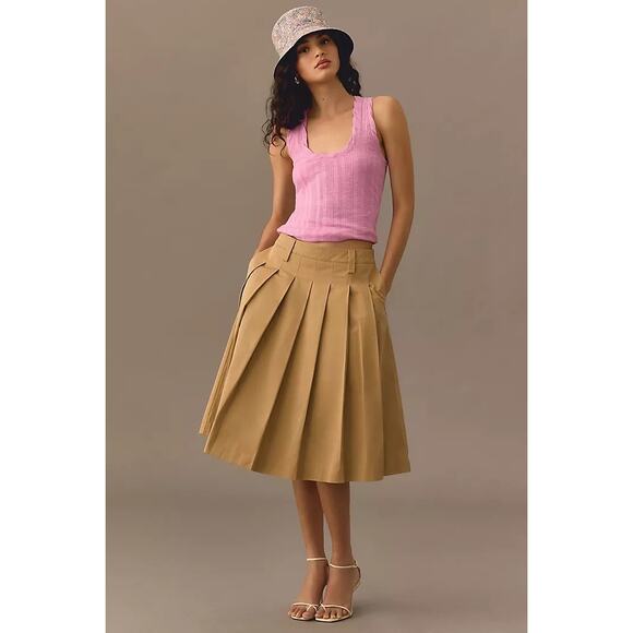 Pilcro Scoop Neck Tank Women’s Small Pink Cotton-Modal Y2K Balletcore Coquette - Picture 11 of 16